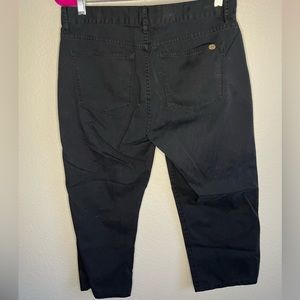 LRL Classic Midcalf Women’s Black Nautical Capri Trousers w/ Rope Belt #56